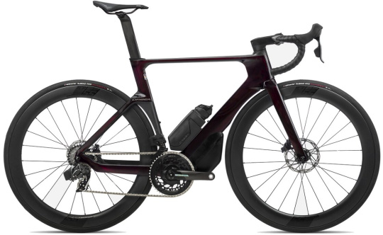 Orbea ORCA AERO M21eLTD - 2023 | Wine Red Carbon View - Carbon Raw 